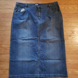 Carolina Blues Plus Long Jean Skirt